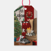 ネコ科のクリスマス ギフトタグ (正面)
