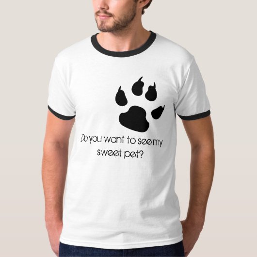 ネコ科の足跡 Tシャツ (正面)