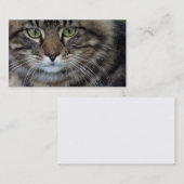 ネコ科の(猫の)名刺の顔 名刺 (正面/裏面)