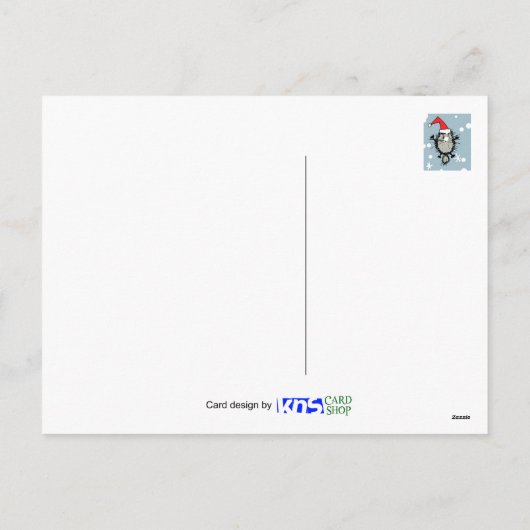 ネコ科クリスマス、雪、漫画おもしろい、 シーズンポストカード (裏面)