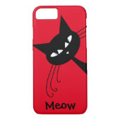 ネコ科予測できなくおもしろいな黒猫 Case-Mate iPhoneケース (裏面)