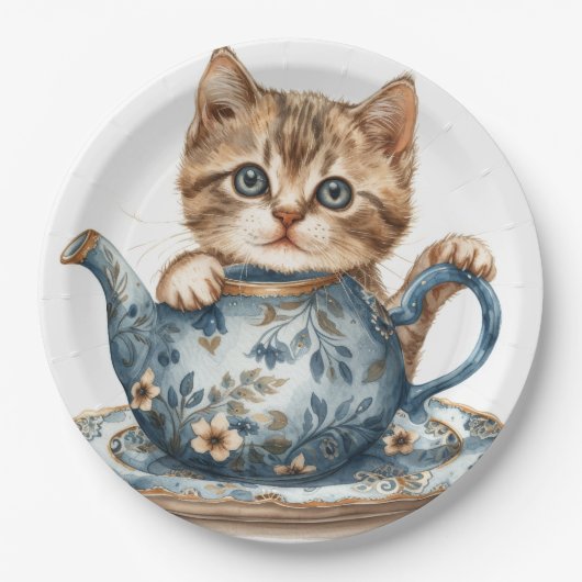 ネコ紙ボウル ペーパープレート (正面)