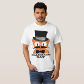 ネコ紳士ミリオネアマスタッシュ猫の蝶ネクタイ Tシャツ (正面フル)