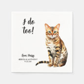 ネコ結婚のカクテルナプキン スタンダードカクテルナプキン (正面)