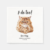 ネコ結婚のカクテルナプキン スタンダードカクテルナプキン (正面)