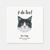 ネコ結婚のカクテルナプキン スタンダードカクテルナプキン (正面)