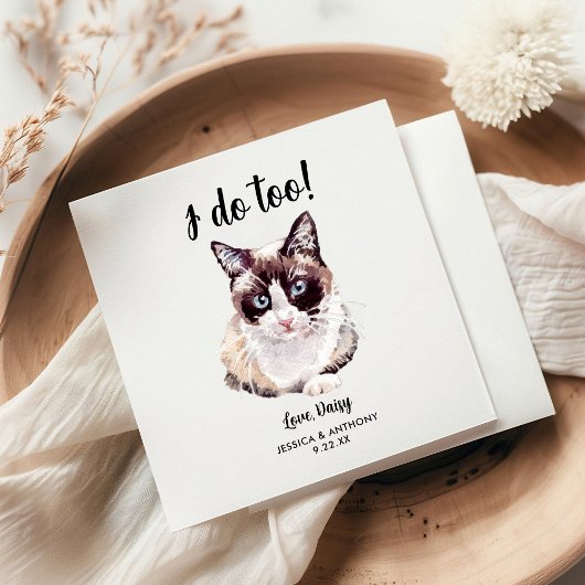 ネコ結婚のカクテルナプキン スタンダードカクテルナプキン