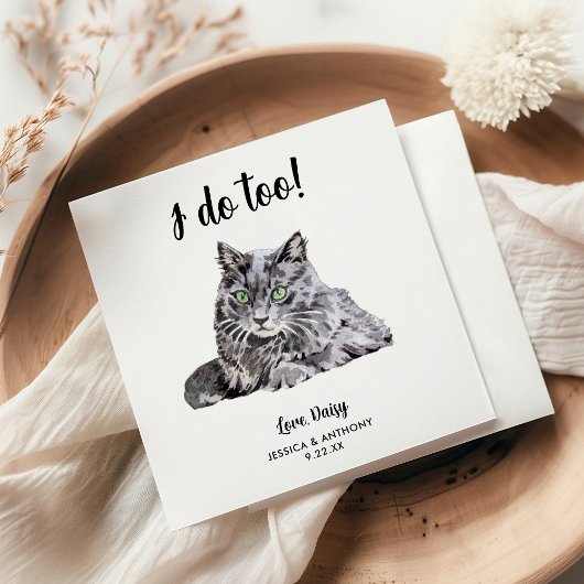 ネコ結婚のカクテルナプキン スタンダードカクテルナプキン