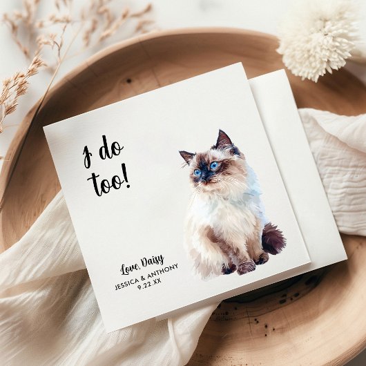 ネコ結婚のカクテルナプキン スタンダードカクテルナプキン