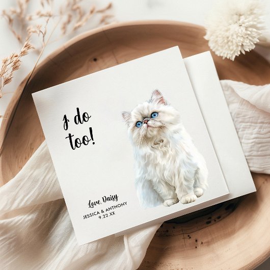 ネコ結婚のカクテルナプキン スタンダードカクテルナプキン