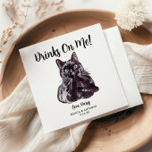 ネコ結婚のカクテルナプキン スタンダードカクテルナプキン