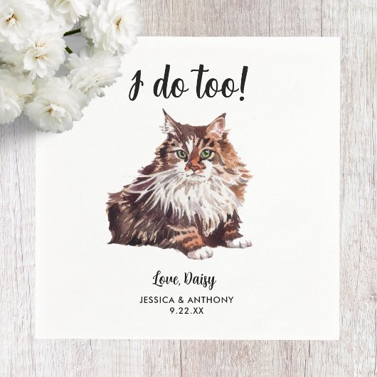 ネコ結婚のカクテルナプキン スタンダードカクテルナプキン