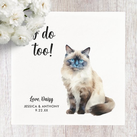 ネコ結婚のカクテルナプキン スタンダードカクテルナプキン