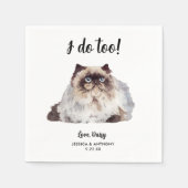 ネコ結婚のカクテルナプキン スタンダードカクテルナプキン (正面)