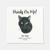 ネコ結婚のカクテルナプキン スタンダードカクテルナプキン (正面)