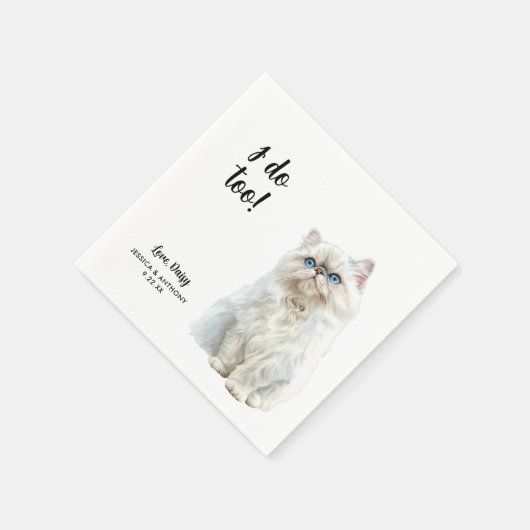 ネコ結婚のカクテルナプキン スタンダードカクテルナプキン (角)