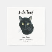 ネコ結婚のカクテルナプキン スタンダードカクテルナプキン (正面)