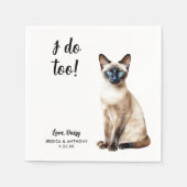 ネコ結婚のカクテルナプキン スタンダードカクテルナプキン (正面)