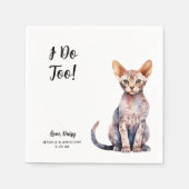 ネコ結婚ズカクテルナプキン スタンダードカクテルナプキン (正面)