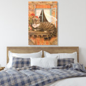 ネコ絵画の キャンバスプリント (インサイチュ (寝室))