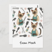 ネコ美容師 ポストカード (正面/裏面)