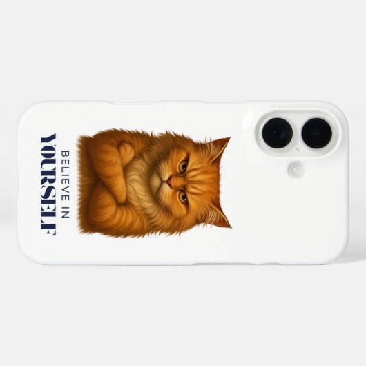 ネコ自信 Case-Mate iPhoneケース (裏面 (横))