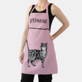 ネコ虎猫パステルキャッツキャッツウォメンズライトピンク エプロン (インサイチュ)