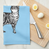 ネコ虎猫パステルキャッツキャッツウォメンズライトピンク キッチンタオル (四つ折り)