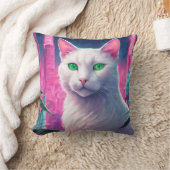 ネコ装飾用クッション20インチx 20インチ クッション (ブランケット)