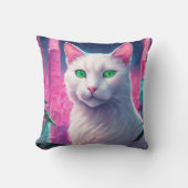ネコ装飾用クッション20インチx 20インチ クッション (正面)
