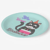 ネコ誕生日 ペーパープレート (アングル)