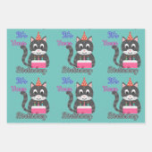 ネコ誕生日 ラッピングペーパーシート (正面3)