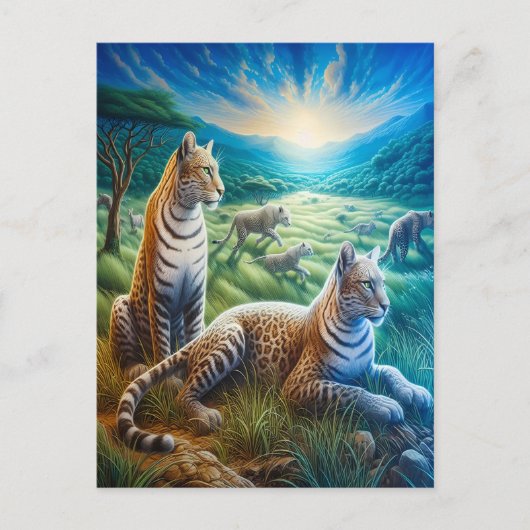 ネコ調和インメドウ ポストカード (正面)