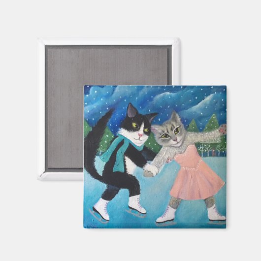 ネコ踊り マグネット (正面/裏面)