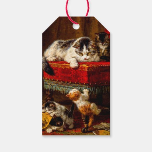 ネコ遊と子猫の椅子 ギフトタグ (正面)