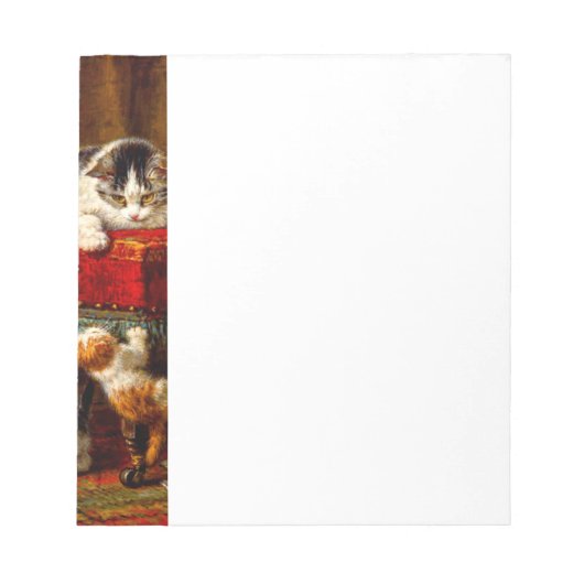 ネコ遊と子猫の椅子 ノートパッド (正面)