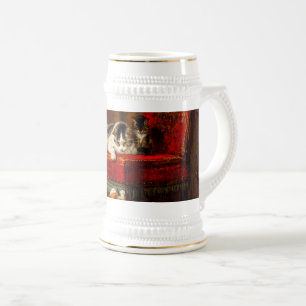 ネコ遊と子猫の椅子 ビールジョッキ