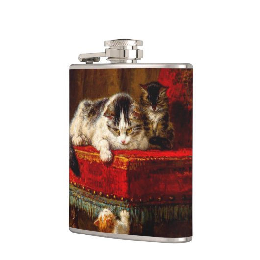 ネコ遊と子猫の椅子 フラスク (左)