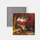 ネコ遊と子猫の椅子 マグネット (正面/裏面)