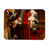 ネコ遊と子猫の椅子 マグネット (横)