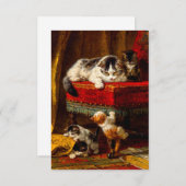 ネコ遊と子猫の椅子 出欠カード (正面/裏面)