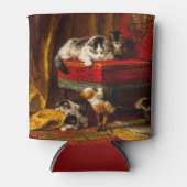 ネコ遊と子猫の椅子 缶クーラー (正面)