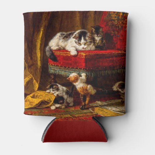 ネコ遊と子猫の椅子 缶クーラー (正面)