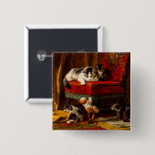 ネコ遊と子猫の椅子 缶バッジ (正面&裏面)