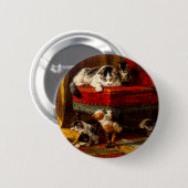 ネコ遊と子猫の椅子 缶バッジ (正面&裏面)