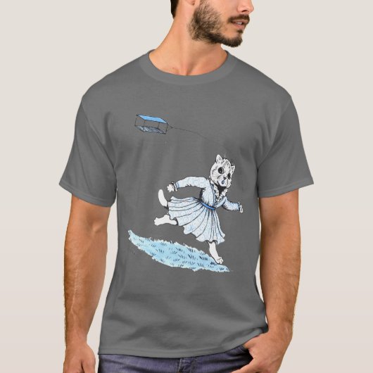 ネコ遊の凧ルイ・ワイン Tシャツ (正面)