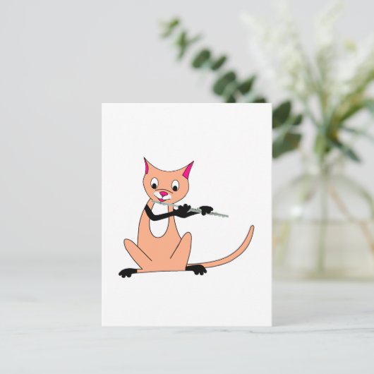 ネコ遊の笛 ポストカード (スタンド正面)