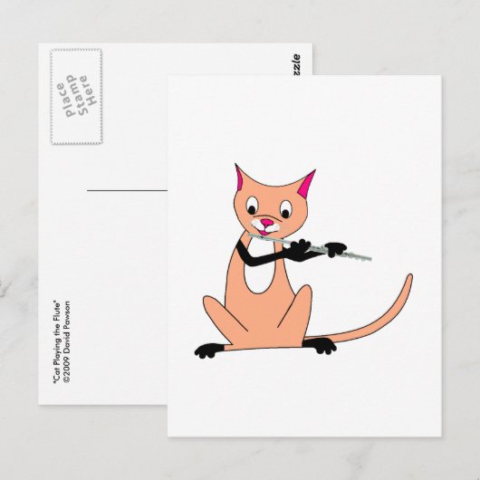 ネコ遊の笛 ポストカード (正面/裏面)