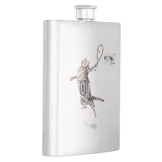 ネコ遊スのテニス フラスク (右)