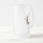 ネコ遊スのテニス フロストグラスビールジョッキ (正面右)